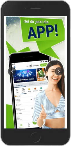 Mobiler Screenshot der mobilen Apps von Bet-at-Home