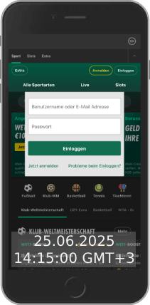 Mobiler Screenshot der Protokollierungsseite
