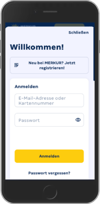 Mobiler Screenshot der Merkur Bets-Anmeldeseite