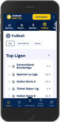 Mobiler Screenshot der Merkur Bets Sport-Fußballseite