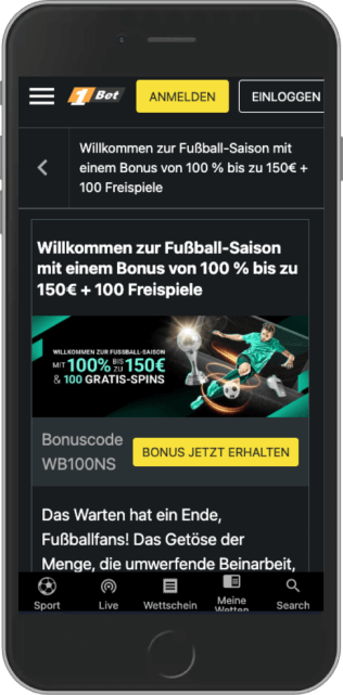 1Bet Sports Willkommenbonus