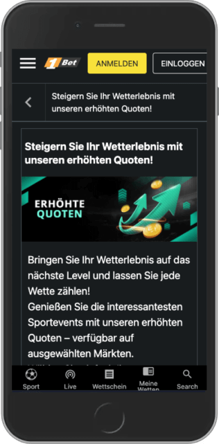 1Bet Quotenboost