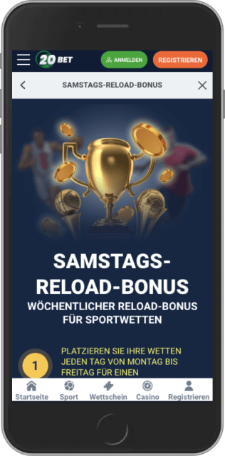 20bet Reload Bonus