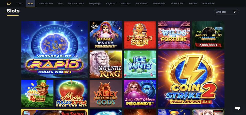 Screenshot der 24Slots-Slots-Seite auf dem Handy