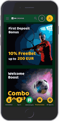 Bildschirm der mobilen Version der 50-Kronen-Bonusseite