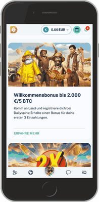 Screenshot der mobilen Version der Dailyspins-Promotion-Seite