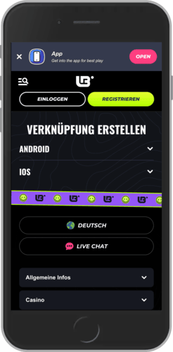 Mobiler Screenshot der Lunubet-Download-App-Seite