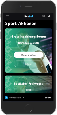 Das Bonusangebot auf der LibraBet Sportwetten App