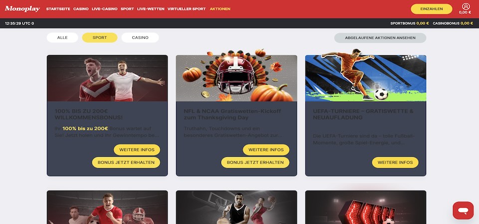 Screenshot der Monoplay-Werbeaktion-Seite