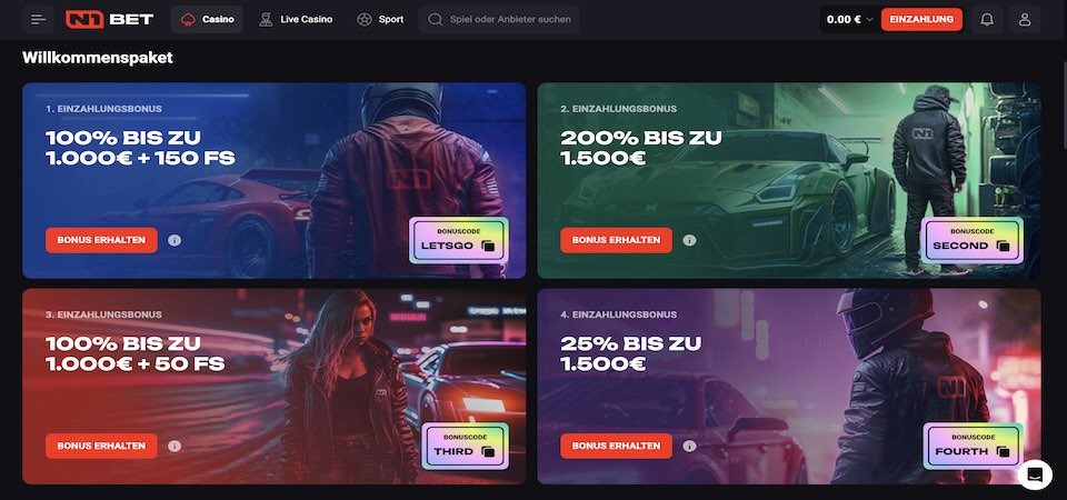 Screenshot der N1Bet-Werbeseite